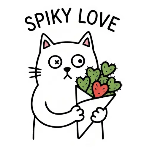 funny, cat, love, romantic, love you, WhatsApp, sticker, valentine (17)